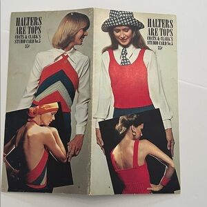 HALTERS ARE TOPS Coats & Clark’s Studio Card #5 instructions 1972